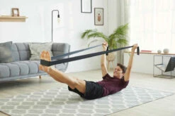 BANDE ÉLASTIQUE PILATES RÉSISTANCE 4 KG - NOIRE -ProSportif Boutique bande elastique pilatesband caoutchouc 4kg slash 8lbs forte resistance noir 3