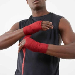 BANDES DE BOXE 4M ROUGES -ProSportif Boutique bandes de boxe 500 4m noires 4