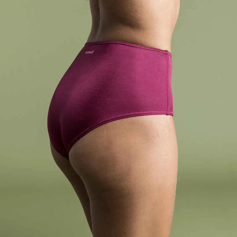 Bas De Maillot De Bain De Surf Femme Taille Haute ROMI ROUGE BORDEAUX 6 Bas De Maillot De Bain De Surf Femme Taille Haute ROMI ROUGE BORDEAUX – Image 4
