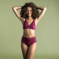 Bas De Maillot De Bain De Surf Femme Taille Haute ROMI ROUGE BORDEAUX 19 Bas De Maillot De Bain De Surf Femme Taille Haute ROMI ROUGE BORDEAUX -ProSportif Boutique bas de maillot de bain de surf femme taille haute romi marin blanc gris fonce 5