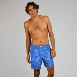 Boardshort Surf 100 Long Homme Eco SURFERGIRL Bleu -ProSportif Boutique boardshort surf 100 long homme eco surfergirl bleu 2