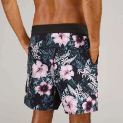 Boardshort Surf 500 17" HIBISCO CORAL -ProSportif Boutique boardshort surf 500 17quote homme good bleu 2