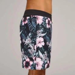 Boardshort Surf 500 17" HIBISCO CORAL -ProSportif Boutique boardshort surf 500 17quote homme good bleu 3