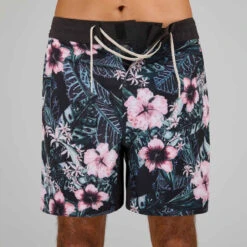 Boardshort Surf 500 17" HIBISCO CORAL -ProSportif Boutique boardshort surf 500 17quote homme good bleu 4