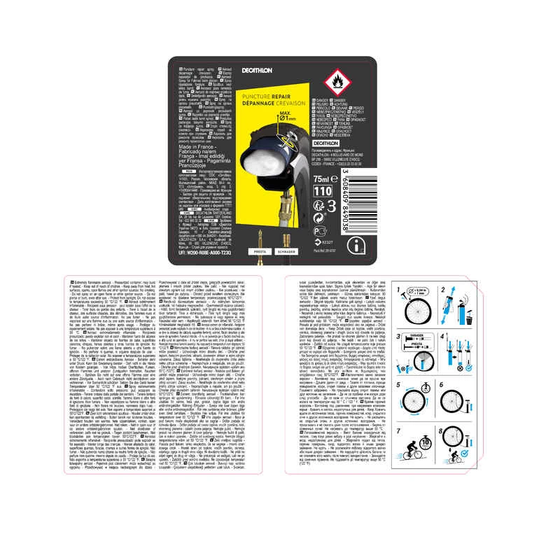 Decathlon BOMBE DEPANNAGE CREVAISON VELO PRESTA ET SCHRADER 6 Decathlon BOMBE DEPANNAGE CREVAISON VELO PRESTA ET SCHRADER – Image 4
