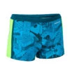 Boxer De Bain Natation Garçon - Yokob - Bleu Sombre / Vert Fluo -ProSportif Boutique boxer de bain natation garcon yokob bleu sombre slash vert fluo