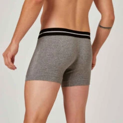 Boxer Fitness Droite Coton Majoritaire - 520 Gris -ProSportif Boutique boxer fitness droite coton majoritaire 520 gris 1