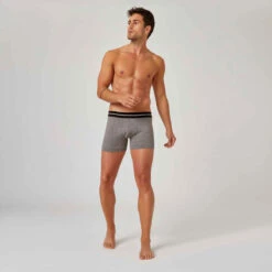 Boxer Fitness Droite Coton Majoritaire - 520 Gris -ProSportif Boutique boxer fitness droite coton majoritaire 520 gris 2