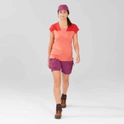 CASQUETTE COMPACT DE TREKKING - MT500 - VIOLET -ProSportif Boutique casquette de trekking montagne ventilee et ultra compacte trek 500 kaki 3