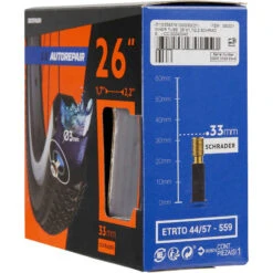 CHAMBRE A AIR 26x1,7/2,2 SCHRADER AUTO REPARANTE -ProSportif Boutique chambre a air 26x17slash22 schrader auto reparante 7