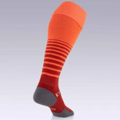 Kipsta Chaussettes De Football VIRALTO SOLO Rayées Rouge Et Orange -ProSportif Boutique chaussettes de football adulte f500 noir 2