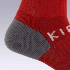 Kipsta Chaussettes De Football VIRALTO SOLO Rayées Rouge Et Orange -ProSportif Boutique chaussettes de football adulte f500 noir 5
