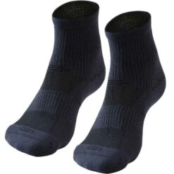 CHAUSSETTES DE RUNNING RUN500 MI-HAUTEURS X2 -ProSportif Boutique chaussettes de running mi hauteur confort x2 noires 9