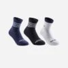 CHAUSSETTES DE SPORT ENFANT HAUTES ARTENGO RS 500 MARINE BLANC NOIR LOT DE 3 -ProSportif Boutique chaussettes de sport enfant hautes artengo rs 500 marine blanc noir lot de 3