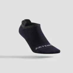 CHAUSSETTES DE SPORT BASSES ARTENGO RS 160 NOIR BRILLANT LOT DE 3 -ProSportif Boutique chaussettes de tennis basses artengo rs 160 gris lot de 3 2