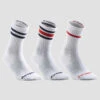 CHAUSSETTES DE TENNIS HAUTES ARTENGO RS 500 BLANC RETRO LOT DE 3 -ProSportif Boutique chaussettes de tennis hautes artengo rs 500 blanc lot de 3
