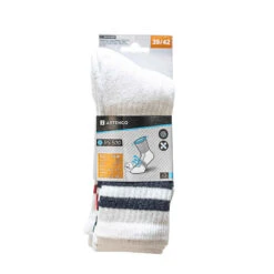 CHAUSSETTES DE TENNIS HAUTES ARTENGO RS 500 BLANC RETRO LOT DE 3 -ProSportif Boutique chaussettes de tennis hautes artengo rs 500 blanc lot de 3 13