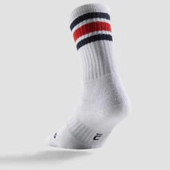 CHAUSSETTES DE TENNIS HAUTES ARTENGO RS 500 BLANC RETRO LOT DE 3 -ProSportif Boutique chaussettes de tennis hautes artengo rs 500 blanc lot de 3 5