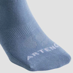 Artengo Chaussettes De Sport Mi-Hautes RS 160 Lot De 3 - Bleu/Gris/Vert Logo -ProSportif Boutique chaussettes de tennis mi hautes artengo rs 160 noir lot de 3 11