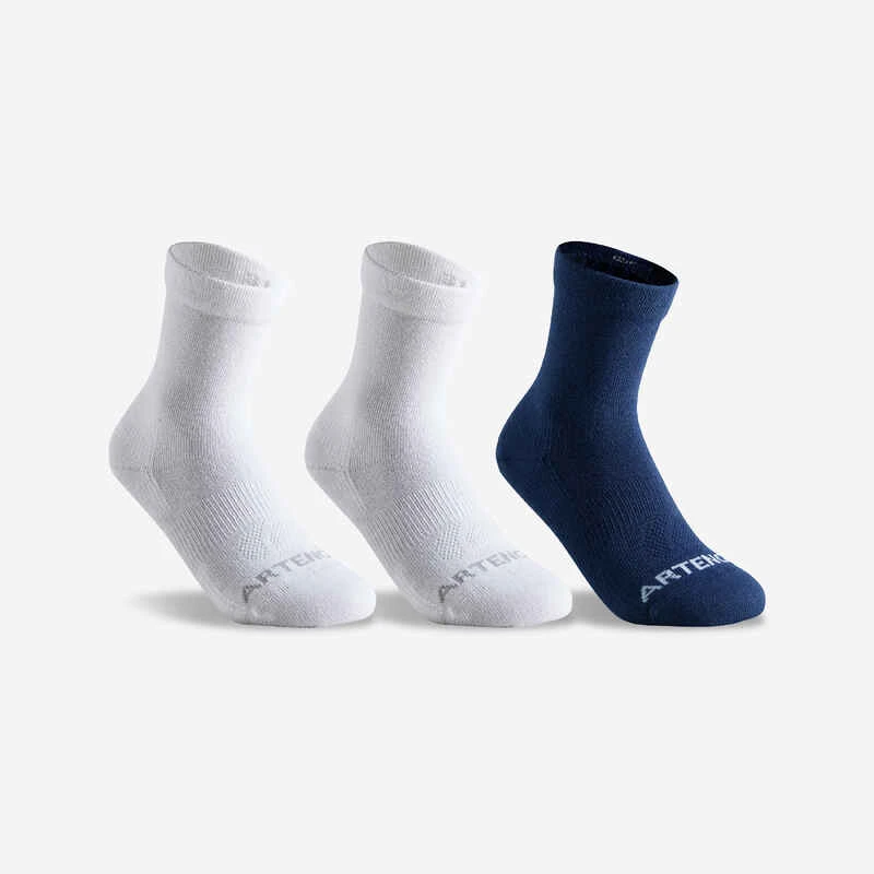 CHAUSSETTES DE SPORT ENFANT HAUTES ARTENGO RS 160 BLANC MARINE LOT DE 3 4 CHAUSSETTES DE SPORT ENFANT HAUTES ARTENGO RS 160 BLANC MARINE LOT DE 3 – Image 2