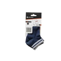 CHAUSSETTES TENNIS ENFANT MI-HAUTES ARTENGO RS 160 MARINE BLANC ROUGE LOT DE 3 -ProSportif Boutique chaussettes tennis enfant mi hautes artengo rs 160 gris lot de 3 8