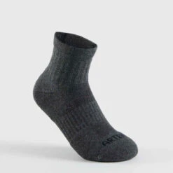 CHAUSSETTES DE SPORT ENFANT MI-HAUTES ARTENGO RS 500 NOIR GRIS LOT DE 3 -ProSportif Boutique chaussettes tennis enfant mi hautes artengo rs 500 blanc lot de 3 2