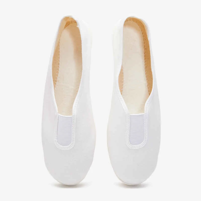 Chaussons Gym Fille Et Garçon En Tissu Blanc 7 Chaussons Gym Fille Et Garçon En Tissu Blanc – Image 5