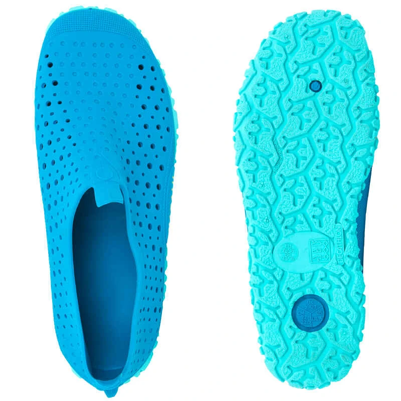 Chaussons De Piscine Enfants - Aquadots 100 - Bleu Vert 4 Chaussons De Piscine Enfants - Aquadots 100 - Bleu Vert – Image 2