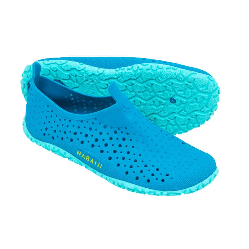 Chaussons De Piscine Enfants - Aquadots 100 - Bleu Vert 3 Chaussons De Piscine Enfants - Aquadots 100 - Bleu Vert