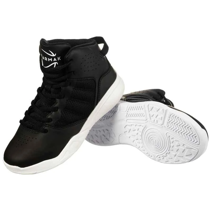 CHAUSSURES DE BASKETBALL ENFANT DÉBUTANT - SS100 NOIR 8 CHAUSSURES DE BASKETBALL ENFANT DÉBUTANT - SS100 NOIR – Image 6