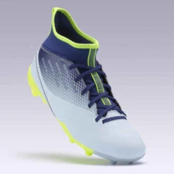 Kipsta Chaussure De Football Enfant AGILITY 500 Montante Semelle MG Gris Et Bleu -ProSportif Boutique chaussure de football enfant agility 500 montante semelle mg gris et bleu 6