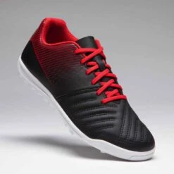Kipsta Chaussure De Football Enfant Terrain Dur Agility 100 HG Noire Blanche Rouge -ProSportif Boutique chaussure de football enfant terrain dur agility 100 hg noire blanche rouge 6