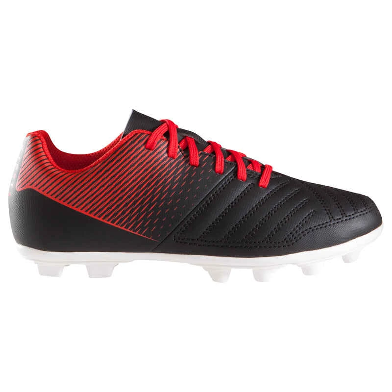 Kipsta Chaussure De Football Enfant Terrain Sec Agility 100 FG Noire Blanche 4 Kipsta Chaussure De Football Enfant Terrain Sec Agility 100 FG Noire Blanche â Image 2