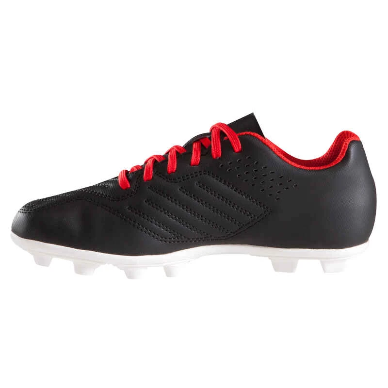 Kipsta Chaussure De Football Enfant Terrain Sec Agility 100 FG Noire Blanche 5 Kipsta Chaussure De Football Enfant Terrain Sec Agility 100 FG Noire Blanche â Image 3