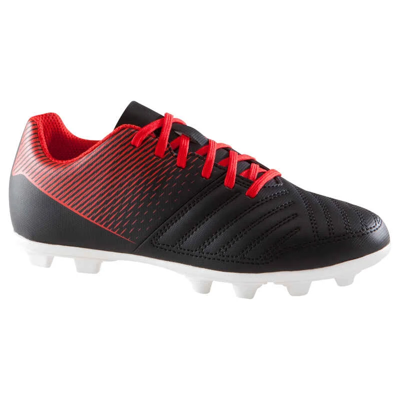 Kipsta Chaussure De Football Enfant Terrain Sec Agility 100 FG Noire Blanche 3 Kipsta Chaussure De Football Enfant Terrain Sec Agility 100 FG Noire Blanche