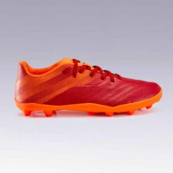 Kipsta Chaussure De Football Enfant Terrain Sec AGILITY 140 FG Lacets Bordeaux Orange -ProSportif Boutique chaussure de football enfant terrain sec agility 140 fg lacets bordeaux orange 1