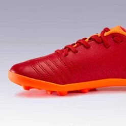 Kipsta Chaussure De Football Enfant Terrain Sec AGILITY 140 FG Lacets Bordeaux Orange -ProSportif Boutique chaussure de football enfant terrain sec agility 140 fg lacets bordeaux orange 5