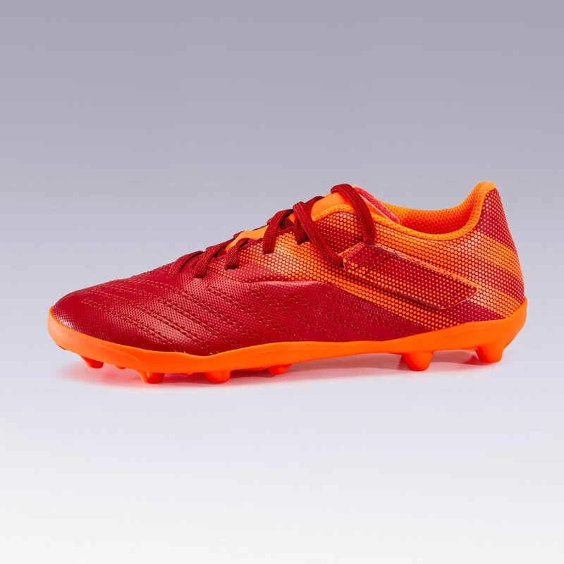 Kipsta Chaussure De Football Enfant Terrain Sec AGILITY 140 FG Scratch Bordeaux Orange 6 Kipsta Chaussure De Football Enfant Terrain Sec AGILITY 140 FG Scratch Bordeaux Orange – Image 4
