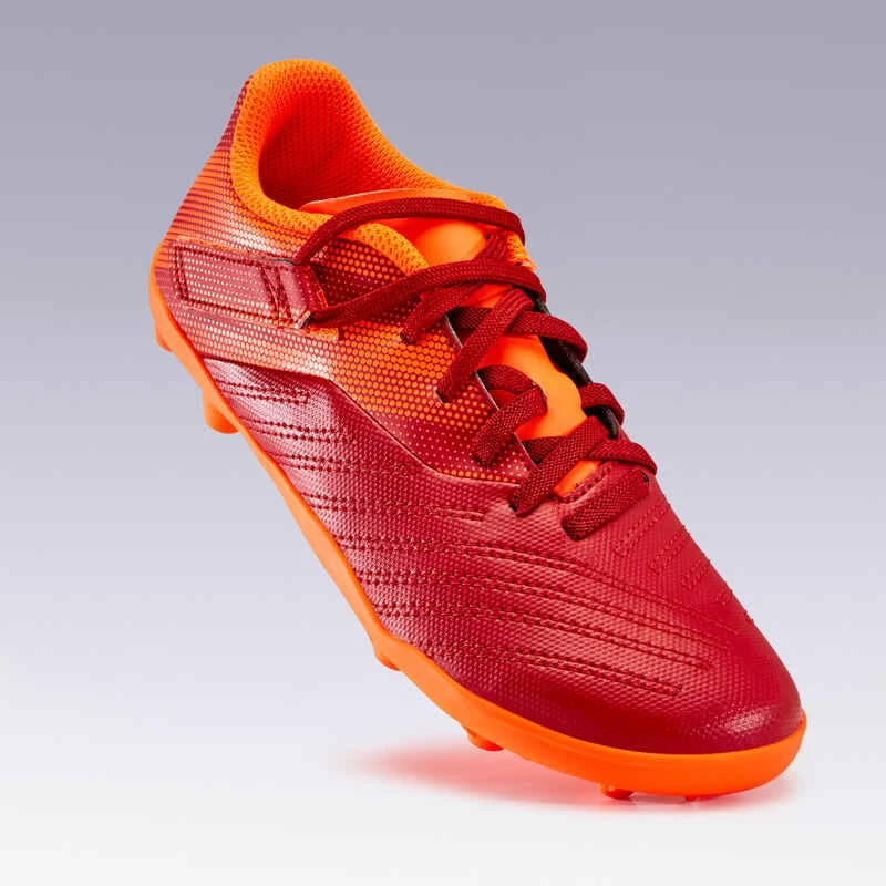 Kipsta Chaussure De Football Enfant Terrain Sec AGILITY 140 FG Scratch Bordeaux Orange 8 Kipsta Chaussure De Football Enfant Terrain Sec AGILITY 140 FG Scratch Bordeaux Orange – Image 6