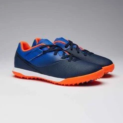 Kipsta Chaussure De Football Enfant TF à Scratch AGILITY 500 Bleu Et Marine -ProSportif Boutique chaussure de football enfant terrains durs a scratch agility 500 bleu et marine 11