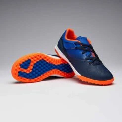 Kipsta Chaussure De Football Enfant TF à Scratch AGILITY 500 Bleu Et Marine -ProSportif Boutique chaussure de football enfant terrains durs a scratch agility 500 bleu et marine 12