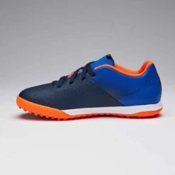 Kipsta Chaussure De Football Enfant TF à Scratch AGILITY 500 Bleu Et Marine -ProSportif Boutique chaussure de football enfant terrains durs a scratch agility 500 bleu et marine 2