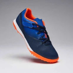 Kipsta Chaussure De Football Enfant TF à Scratch AGILITY 500 Bleu Et Marine -ProSportif Boutique chaussure de football enfant terrains durs a scratch agility 500 bleu et marine 6