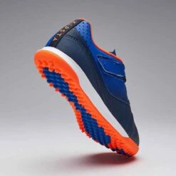 Kipsta Chaussure De Football Enfant TF à Scratch AGILITY 500 Bleu Et Marine -ProSportif Boutique chaussure de football enfant terrains durs a scratch agility 500 bleu et marine 7