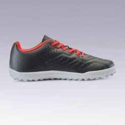 Kipsta Chaussure De Football Terrain Dur Agility 100 TURF TF Noire Rouge -ProSportif Boutique chaussure de football terrain dur agility 100 hg noire rouge 3