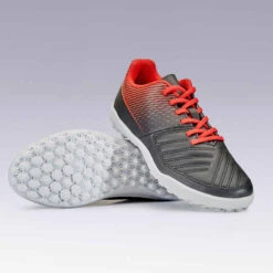 Kipsta Chaussure De Football Terrain Dur Agility 100 TURF TF Noire Rouge -ProSportif Boutique chaussure de football terrain dur agility 100 hg noire rouge 4