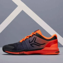 Artengo CHAUSSURE DE TENNIS HOMME TS590 NOIR ORANGE TERRE BATTUE -ProSportif Boutique chaussure de tennis homme ts590 noir orange terre battue 2