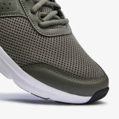 Kalenji CHAUSSURE DE RUNNING HOMME RUN CUSHION KAKI -ProSportif Boutique chaussure jogging homme run cushion noir jaune 3