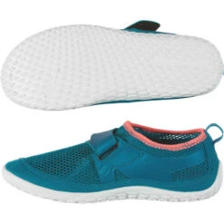 Chaussures Aquatiques à Scratch Adulte - Aquashoes 500 Bleu Rose -ProSportif Boutique chaussures aquatiques aquashoes 500 turquoise 3