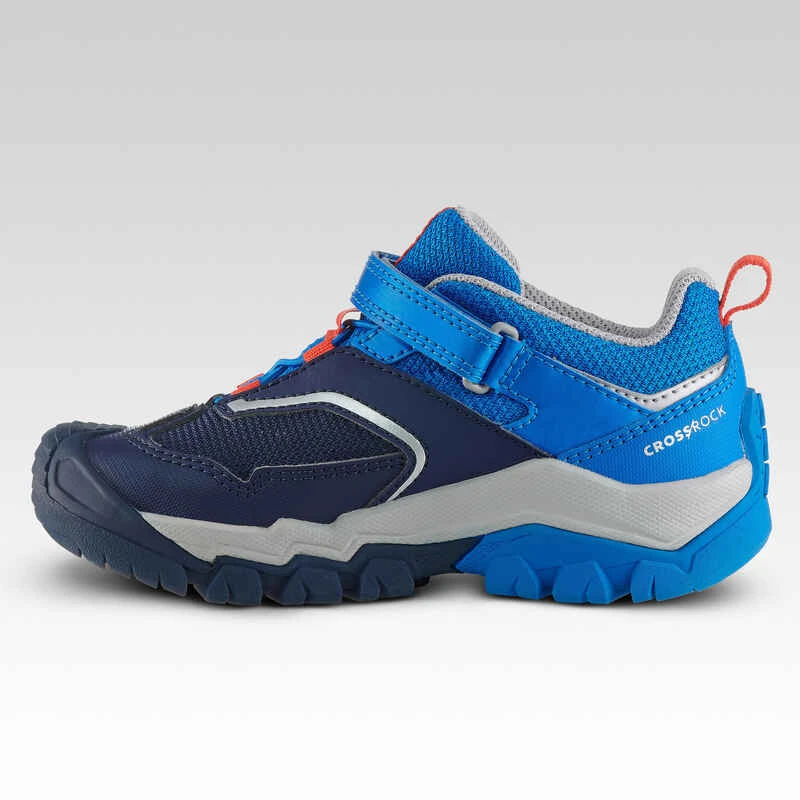 Quechua Chaussures Basses De Randonnée Montagne Enfant Crossrock Bleues 24-34 4 Quechua Chaussures Basses De Randonnée Montagne Enfant Crossrock Bleues 24-34 – Image 2